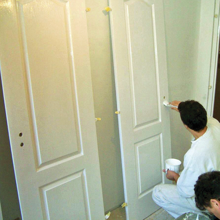 Kazettás ajtó festése